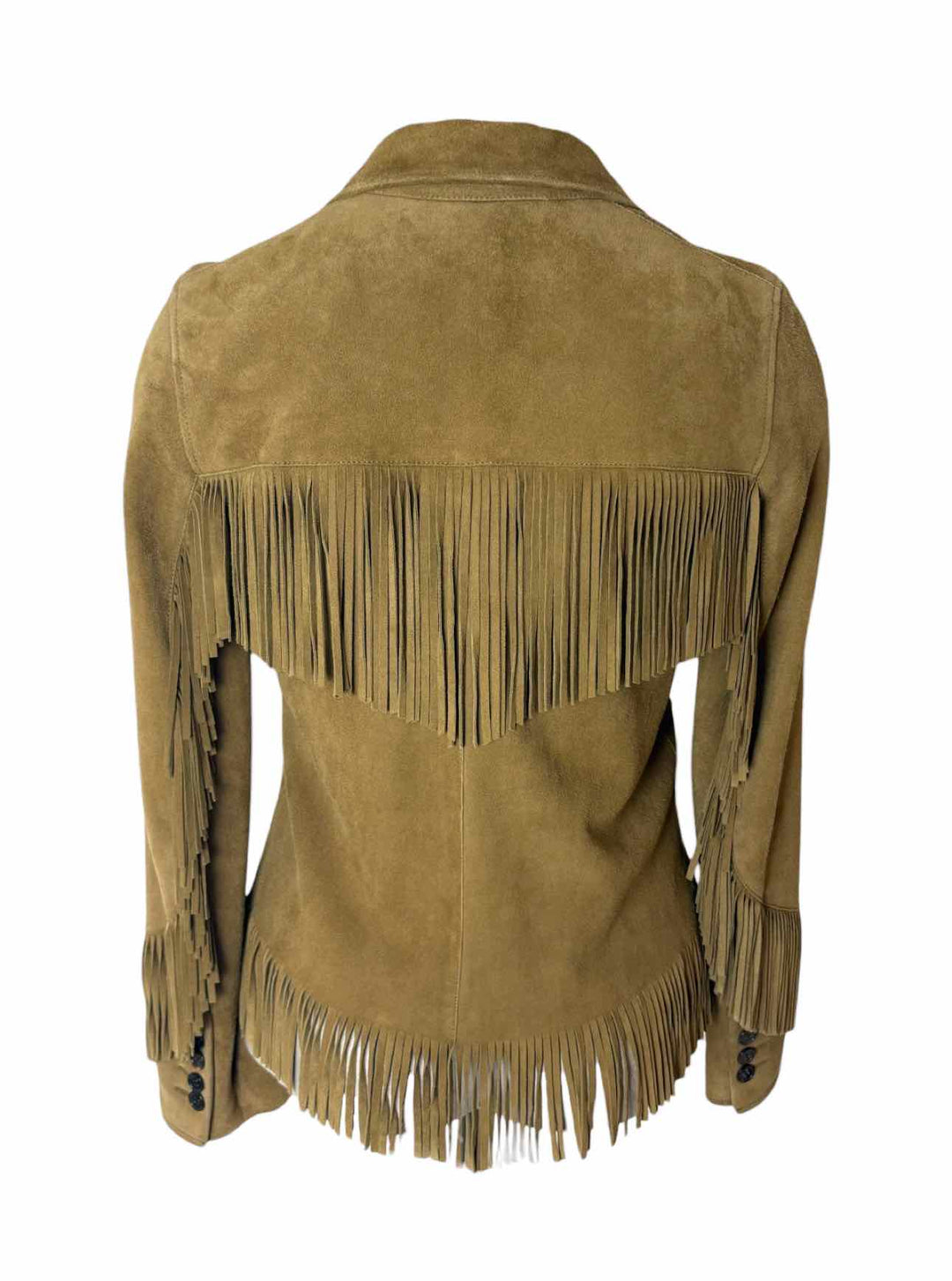 Saint Laurent Size 38 Suede Fringe Jacket