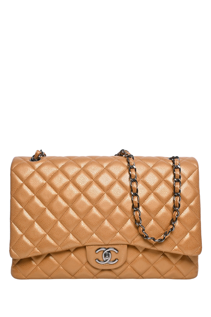 Chanel 2011 Maxi Classic Double Flap Caviar Shoulder Bag