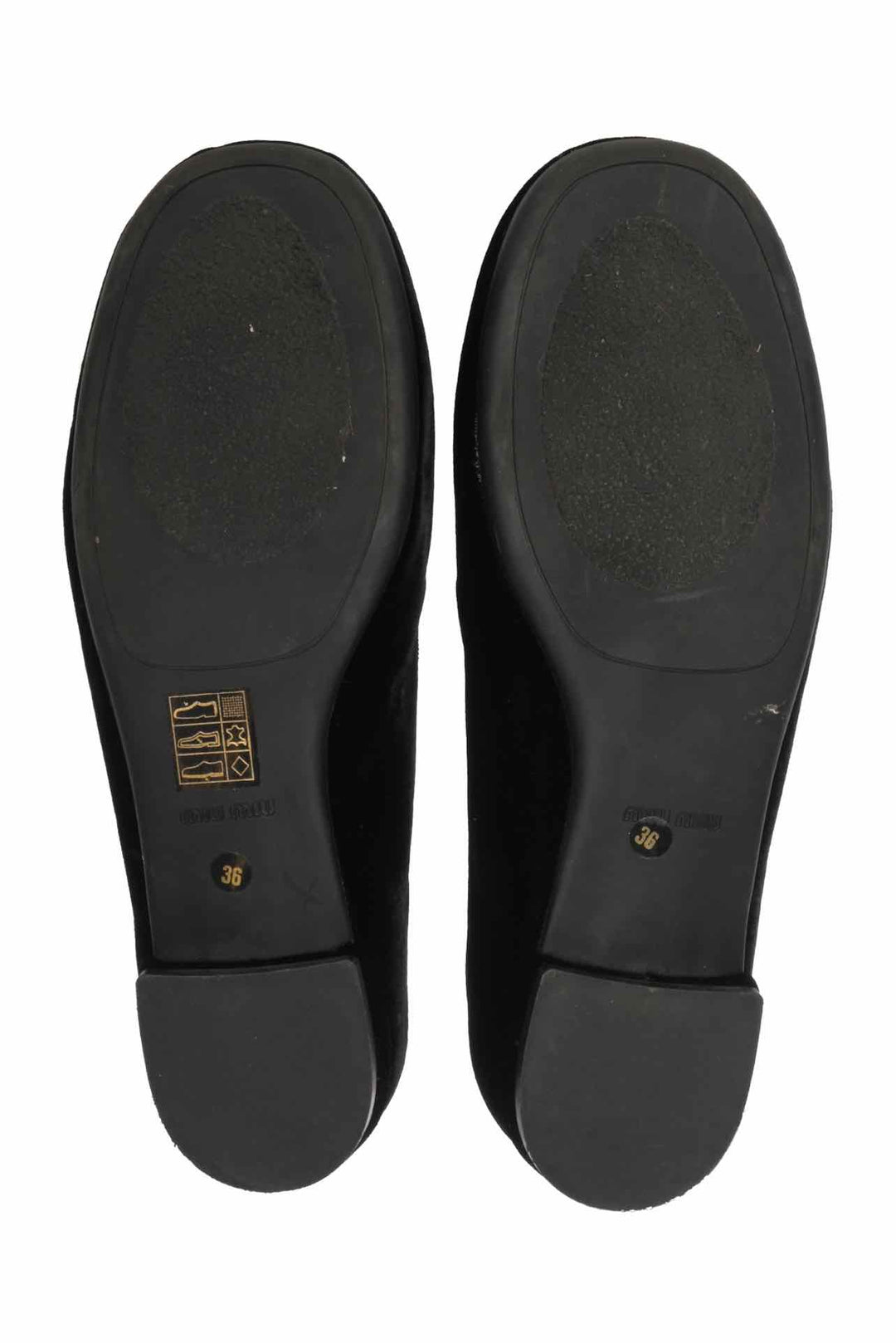 Miu Miu Size 36 Velvet Ballet Flats