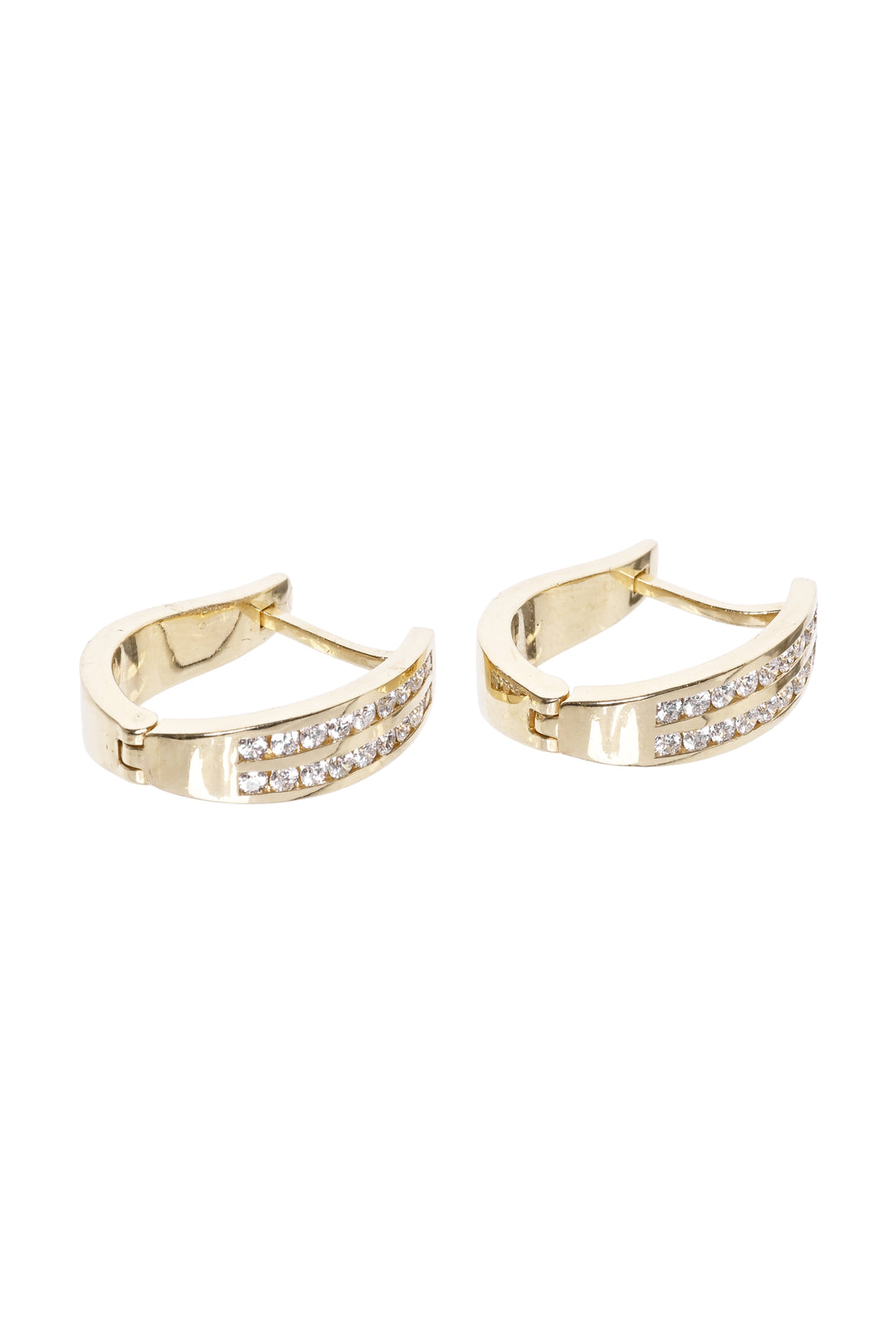 14K Diamond Hoop Earrings