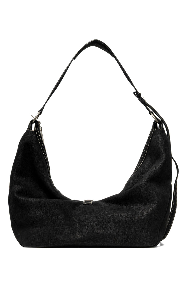 Marge Sherwood Belted Hobo Nubuck Shoulder Bag