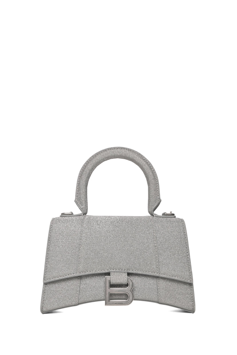 Balenciaga XS Glitter Hourglass Top Handle Bag