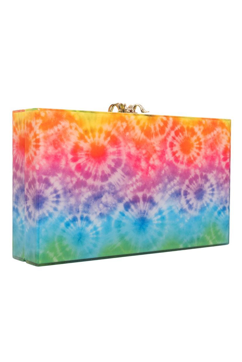 Charlotte Olympia Rainbow Tie-Dye Pandora Clutch