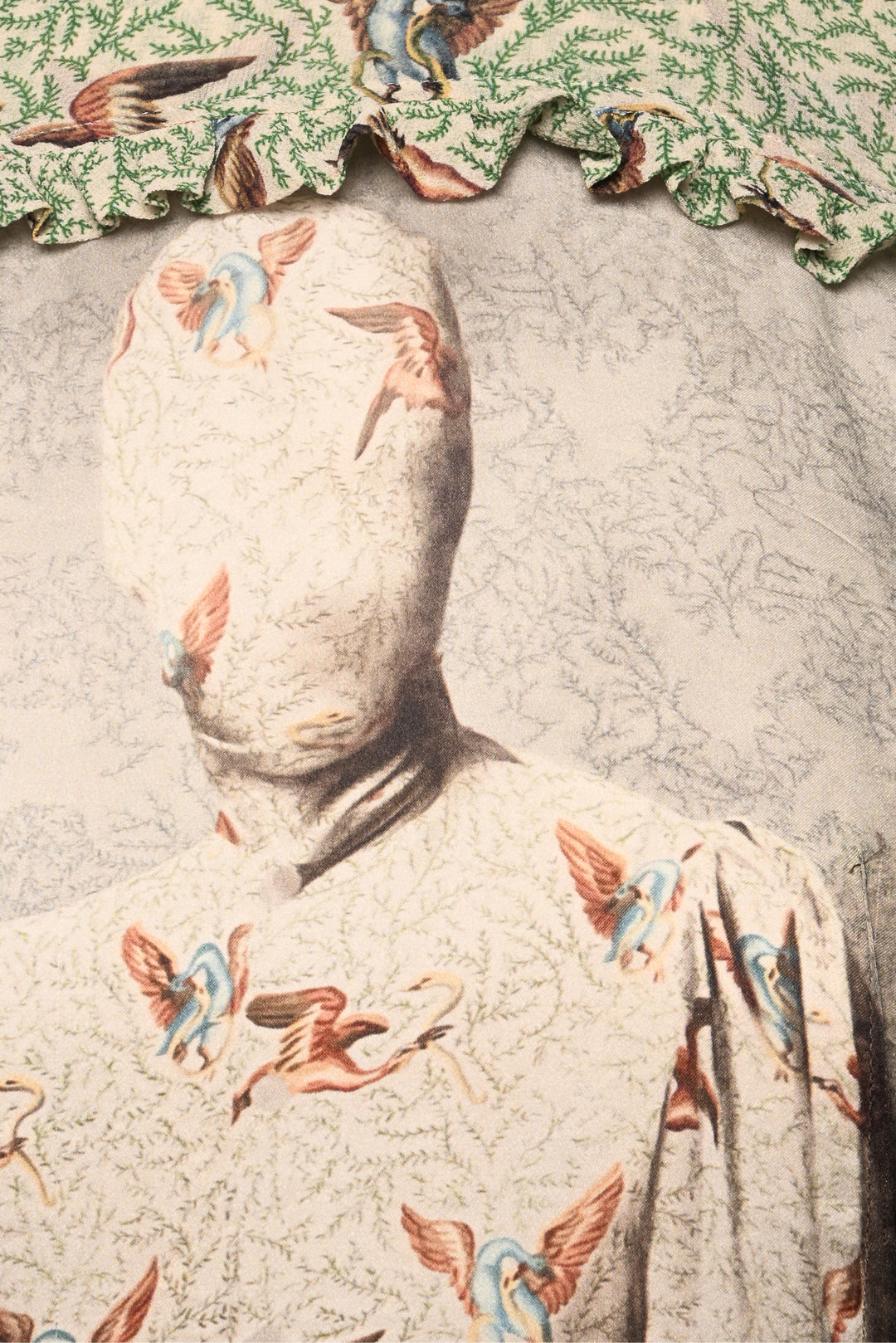Undercover Size 1 Bird Print Silk Top