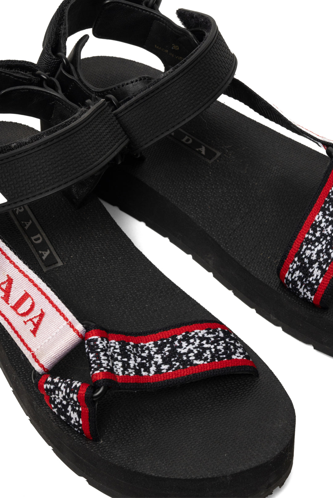 Prada Size 39 Logo Sandals