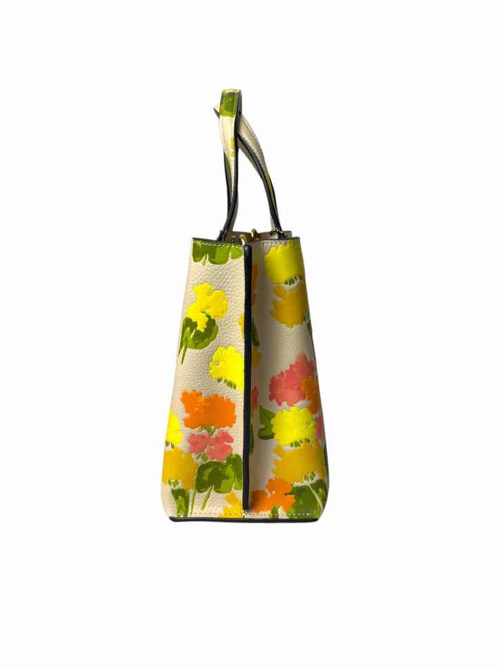 Coach Floral Printed Leather Willow Tote  Purse
