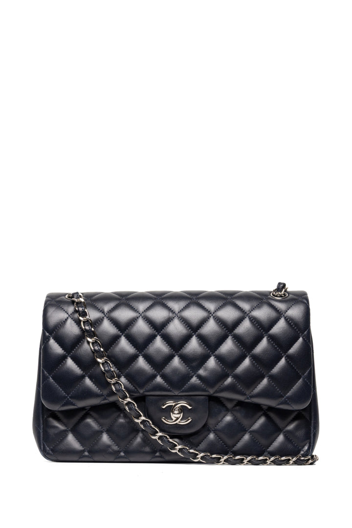 Chanel 2012 Quilted Jumbo Double Flap Shoulder Bag