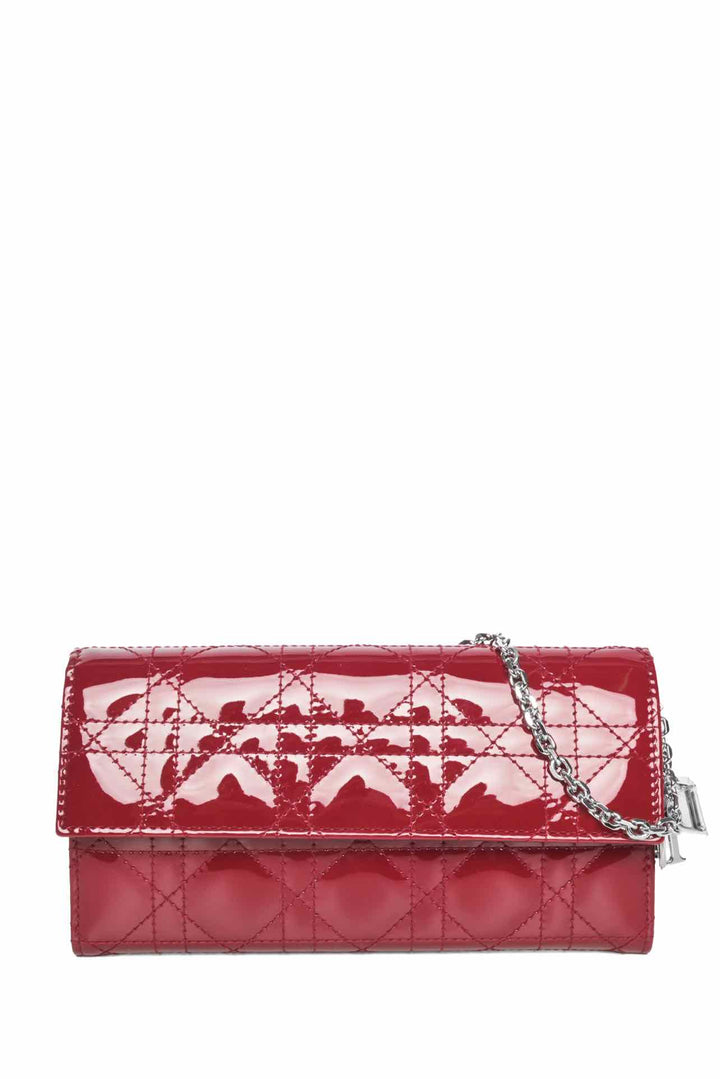 Dior 2016 Lady Dior Rendezvous Cannage Wallet on Chain