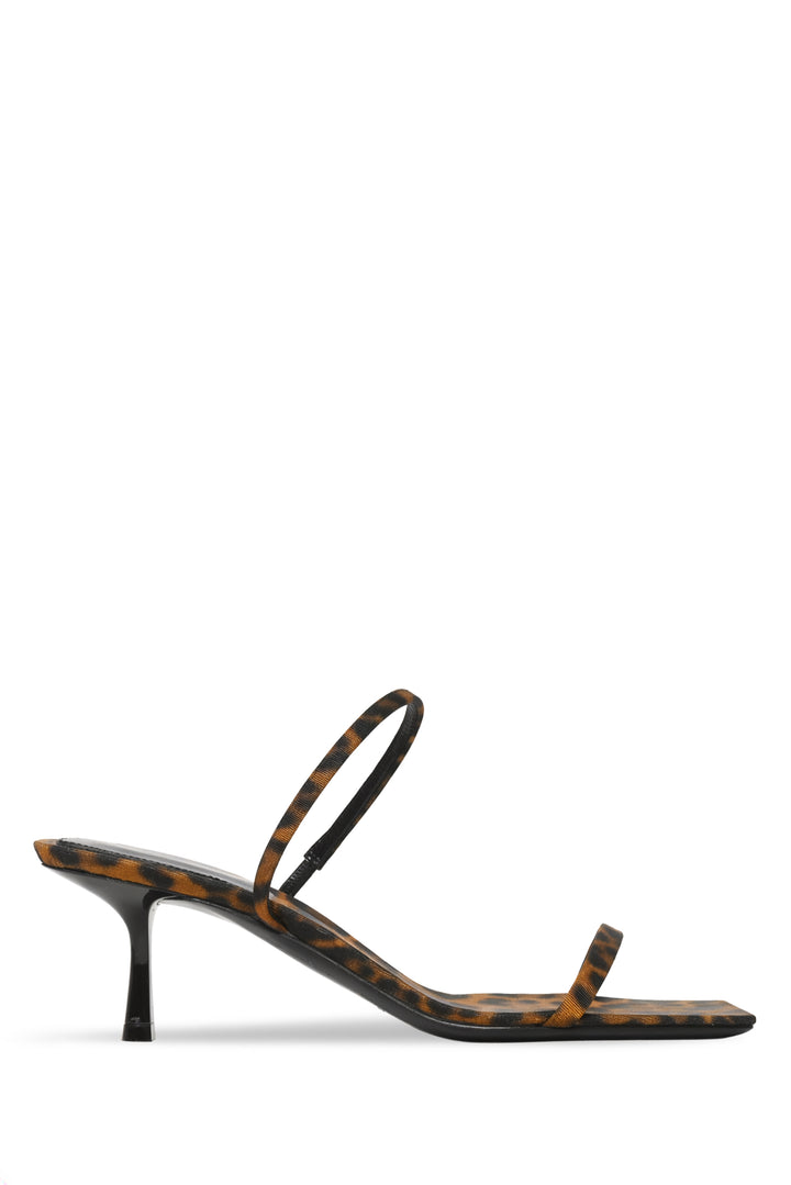 Saint Laurent Size 38 Jaspe 55 Leopard Grosgrain Sandals
