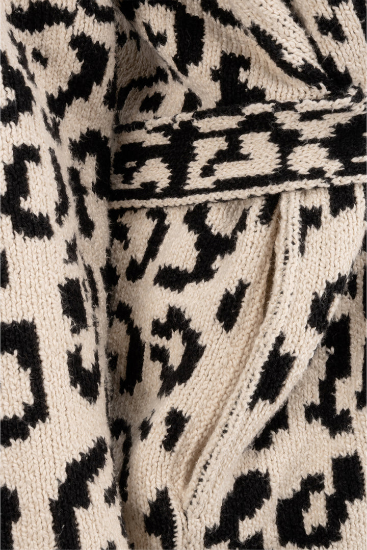 ALANUI Size XS Leopard Print Raw Cotton Macula Cardigan