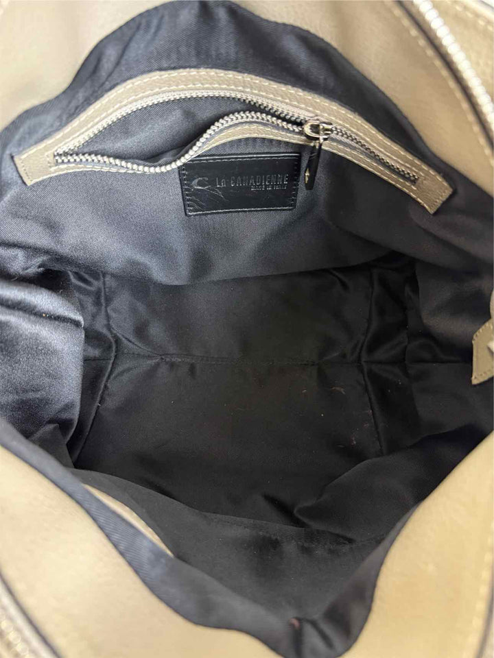 La Canadienne Maisie Taupe Leather  Purse