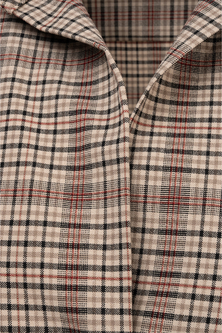 Dries Van Noten Size 4 Celinda Plaid Puff Shoulder Shirt