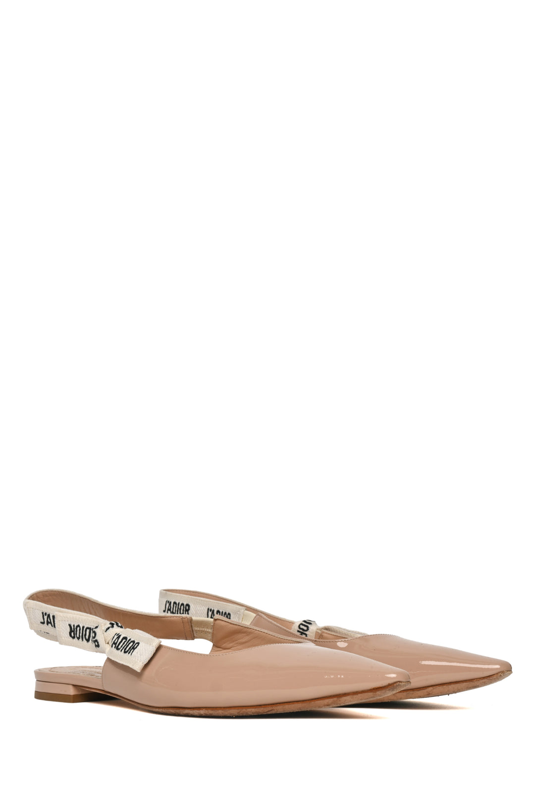 Christian Dior Size 37.5 J'Adior Patent Slingback Flats