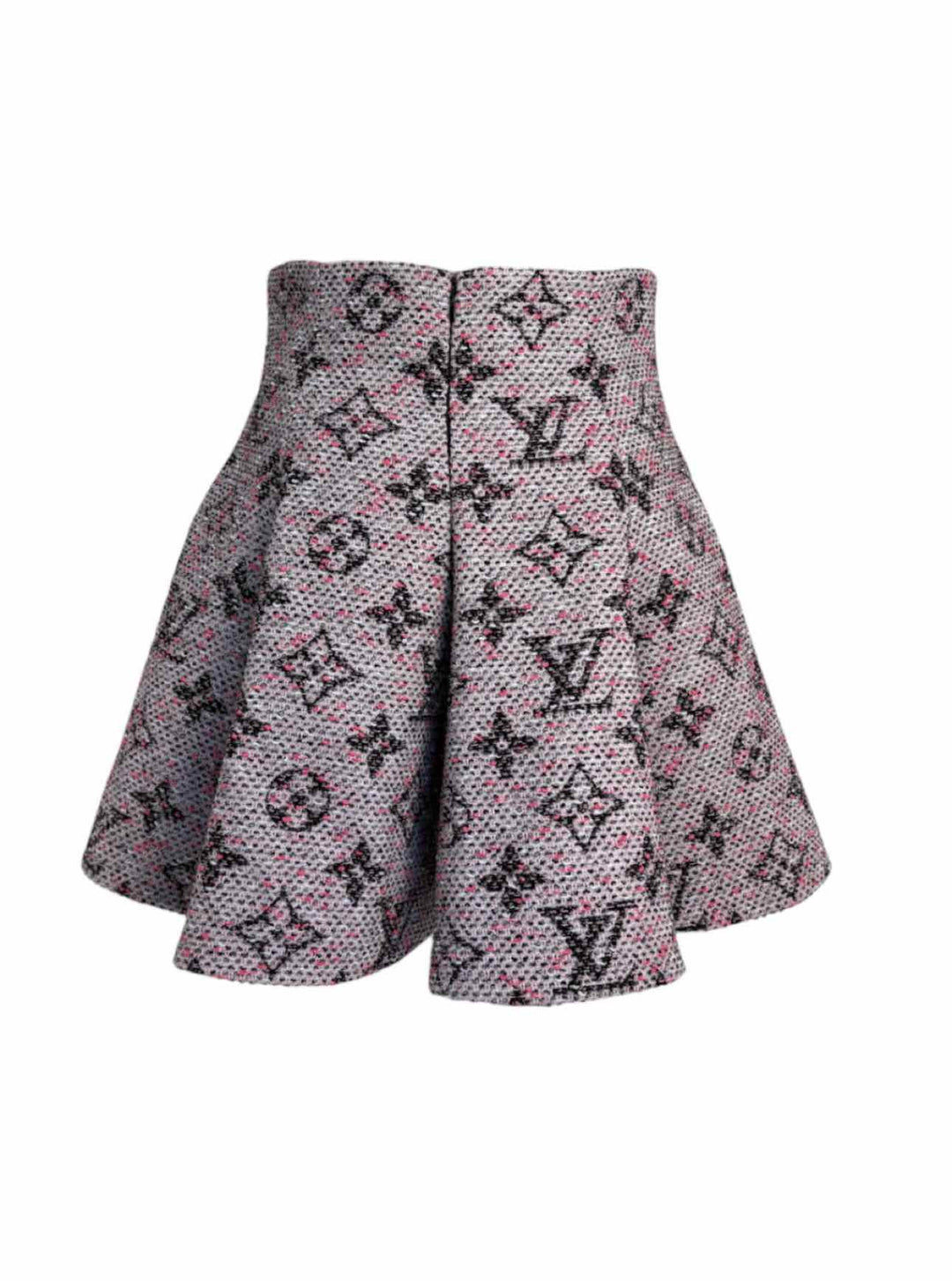 Louis Vuitton Size 40 Monogram Tweed Skirt