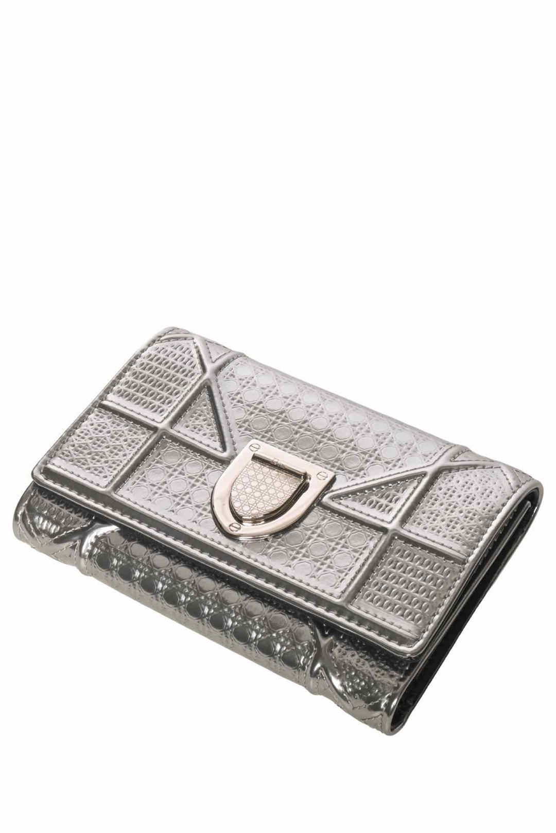 Dior 2017 Diorama Metallic Trifold Wallet