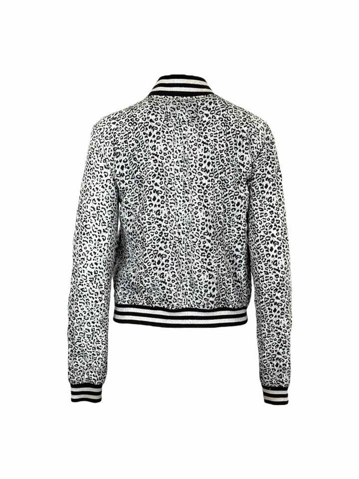 R13 Size M Quilted Leopard Print Jacket