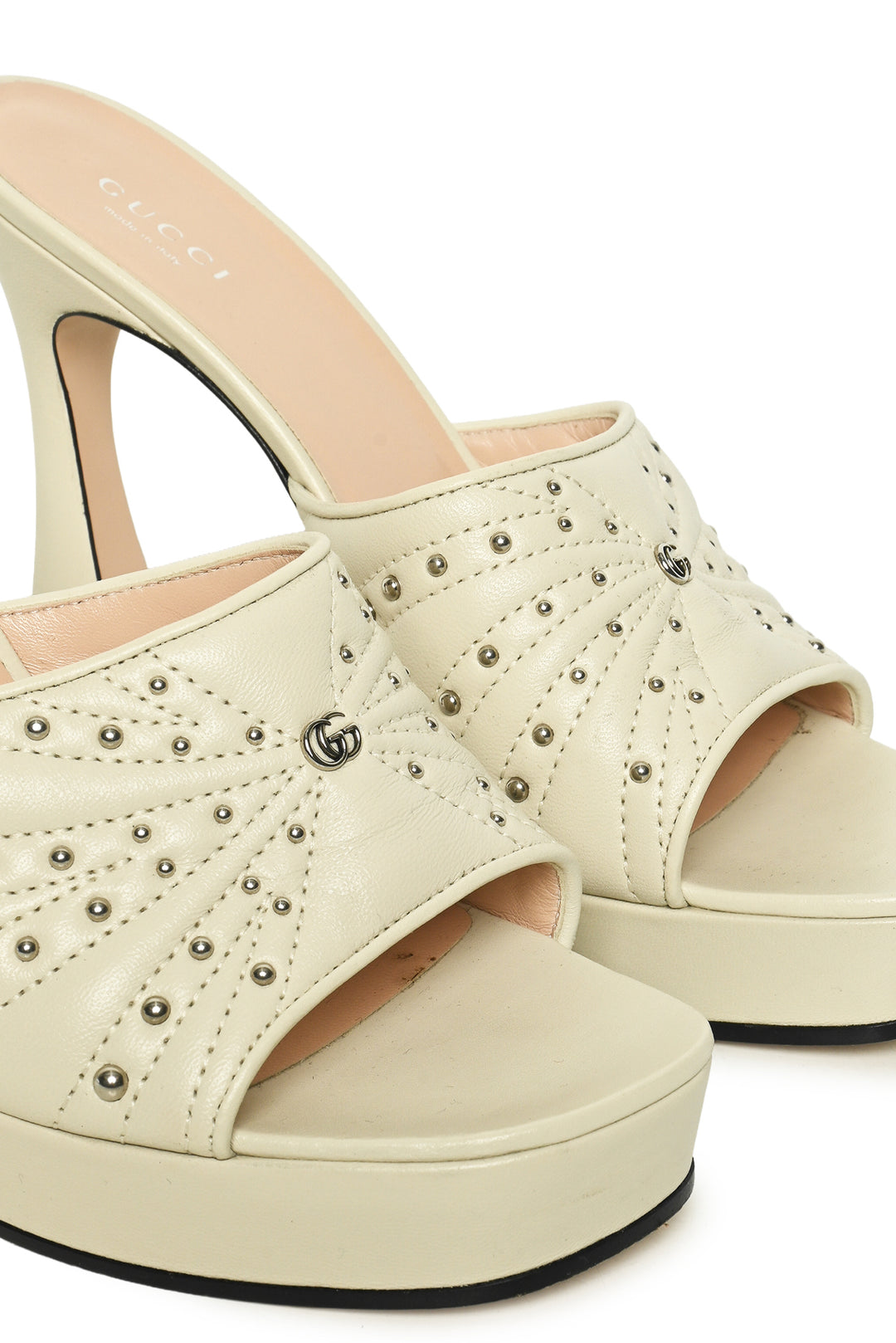 Gucci Size 39 Studded Platform Mules