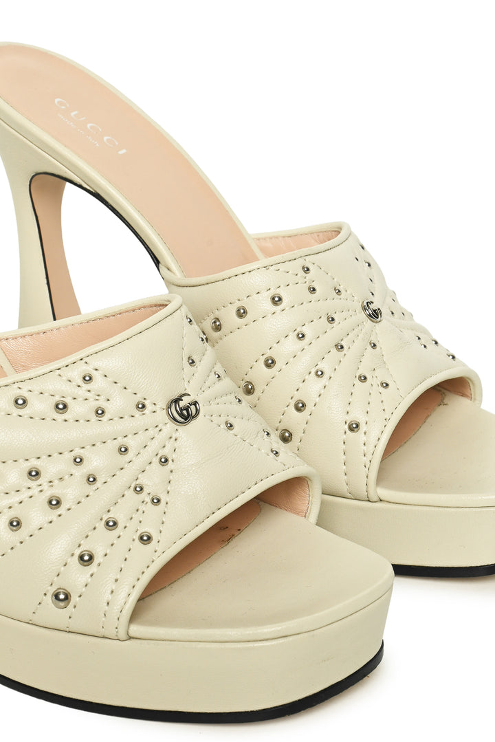 Gucci Size 39 Studded Platform Mules