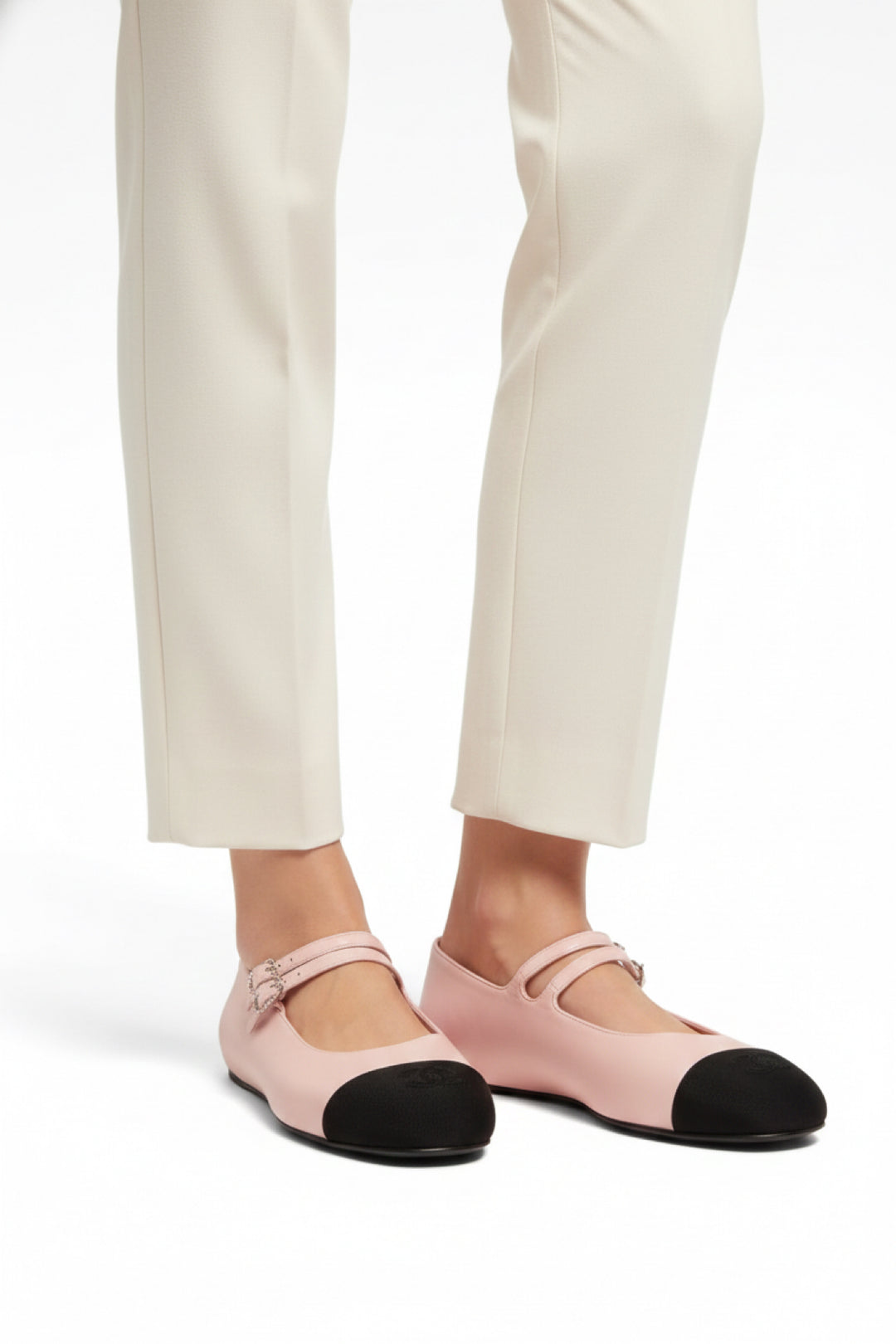 Chanel Size 41 2024 Pearlescent Lambskin Mary Jane Flats