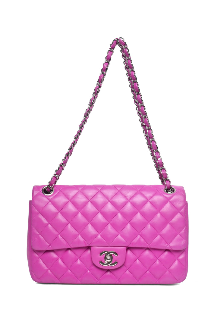 Chanel 2003-2004 Quilted Lambskin Medium Single Flap Shoulder Bag
