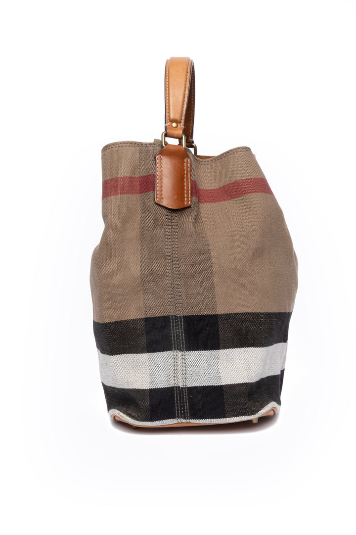 Burberry Novacheck Ashby Bucket Bag Crossbody