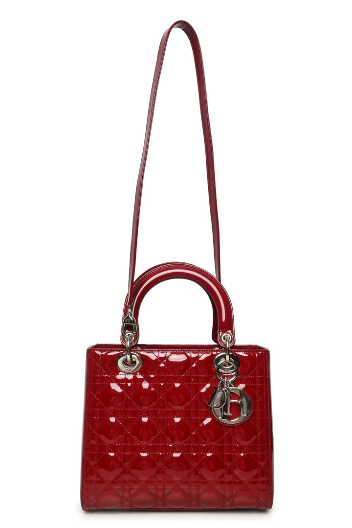 Dior 2014 Medium Patent Cannage Lady Dior Bag