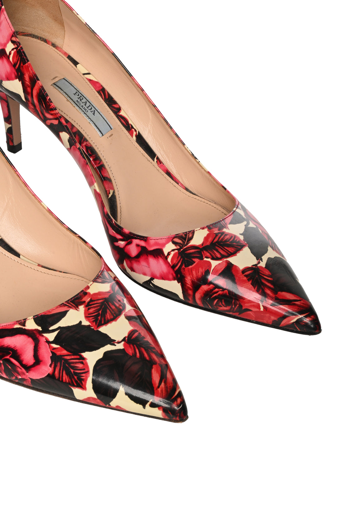 Prada Size 40.5 Floral Pumps