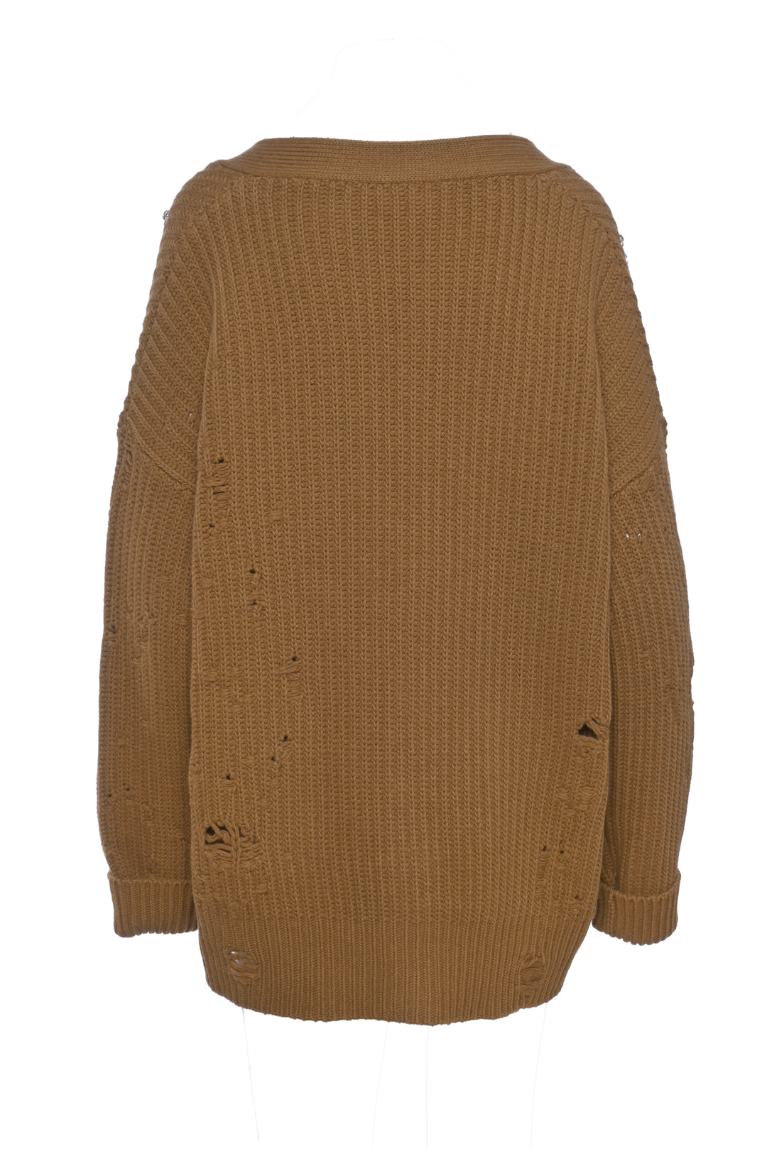 dsquared2 Size S Distressed & Embellished Wool Cardigan