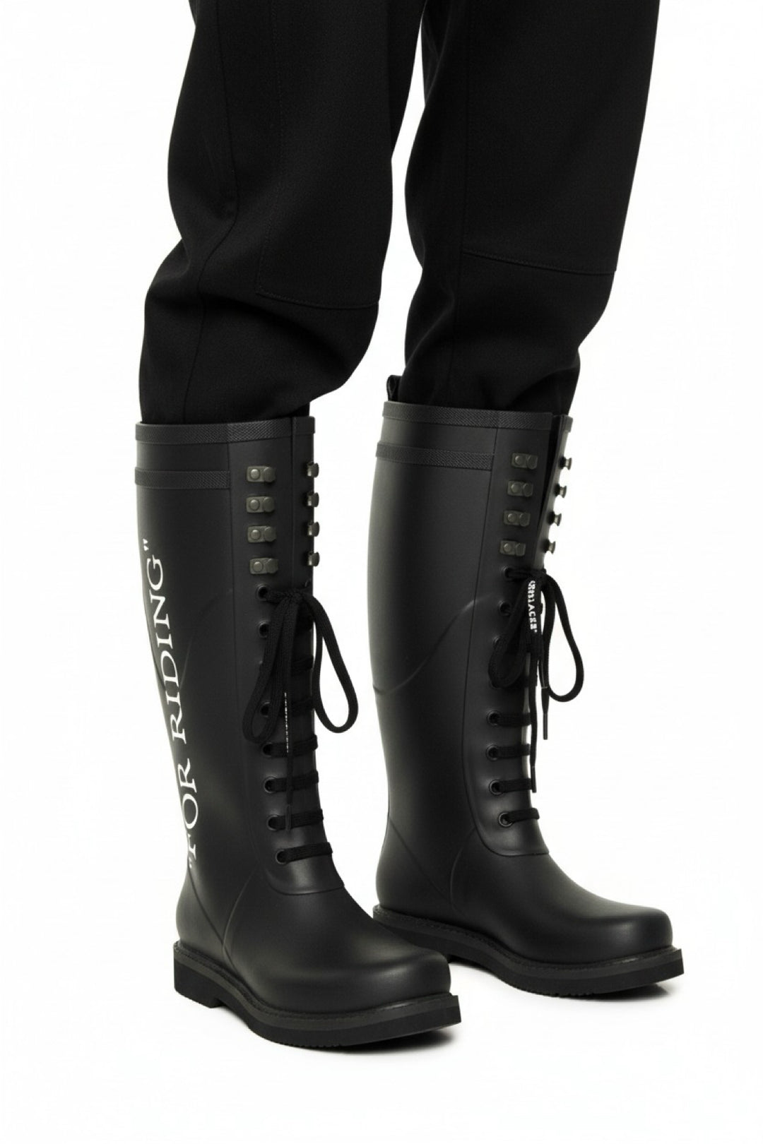 Off White Men's Size 41 "FOR RIDING" Rubber Boots