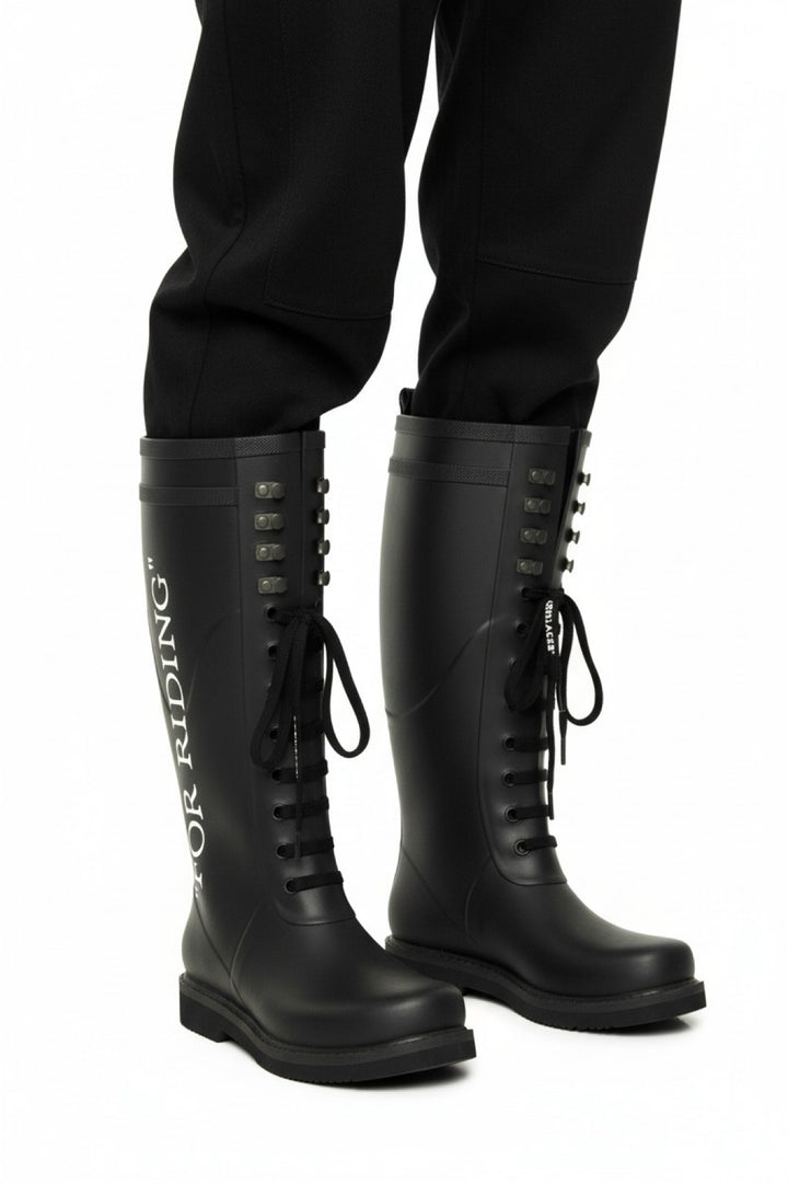 Off White Men's Size 41 "FOR RIDING" Rubber Boots