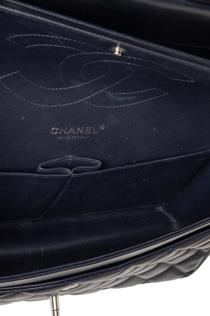 Chanel 2012 Quilted Jumbo Double Flap Shoulder Bag
