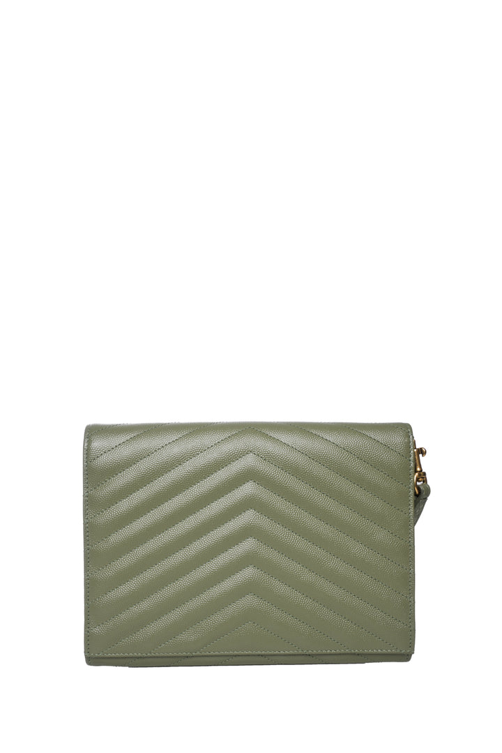 Saint Laurent Quilted Cassandre Matelasse Clutch Wristlet