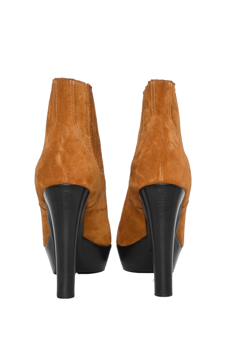R13 Size 41 Pointy Toe Platform Heeled  Ankle Boots