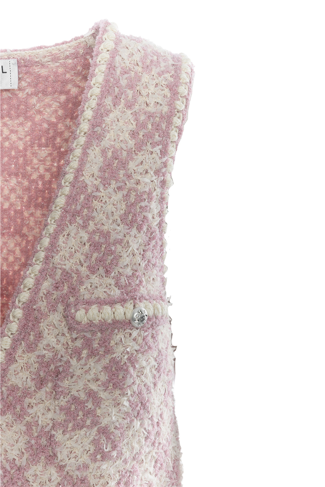 Chanel Size 34 2023 Patterned Metallic Tweed Vest