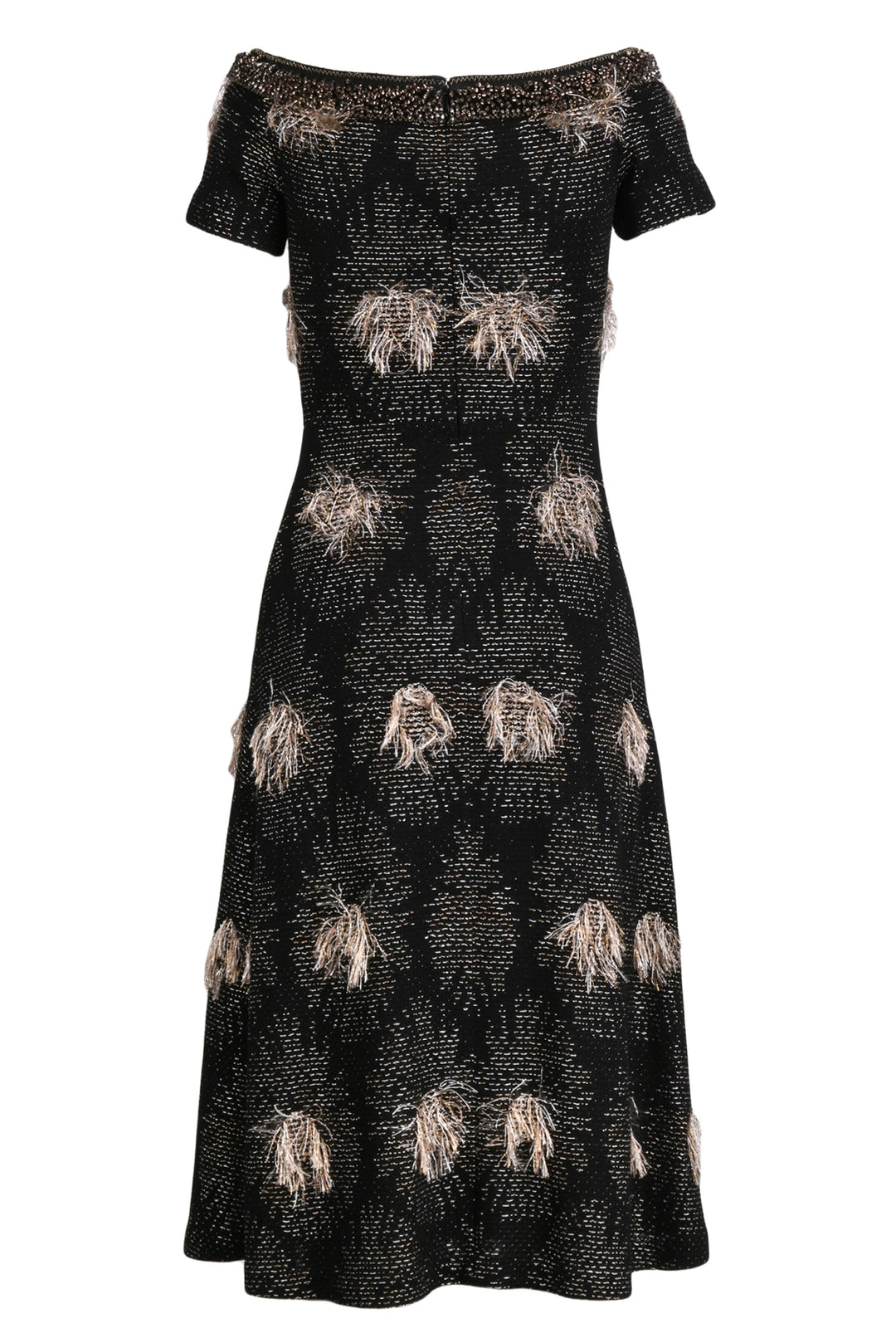 St. John Couture Size 2 Bead Embellished Off the Shoulder Dress