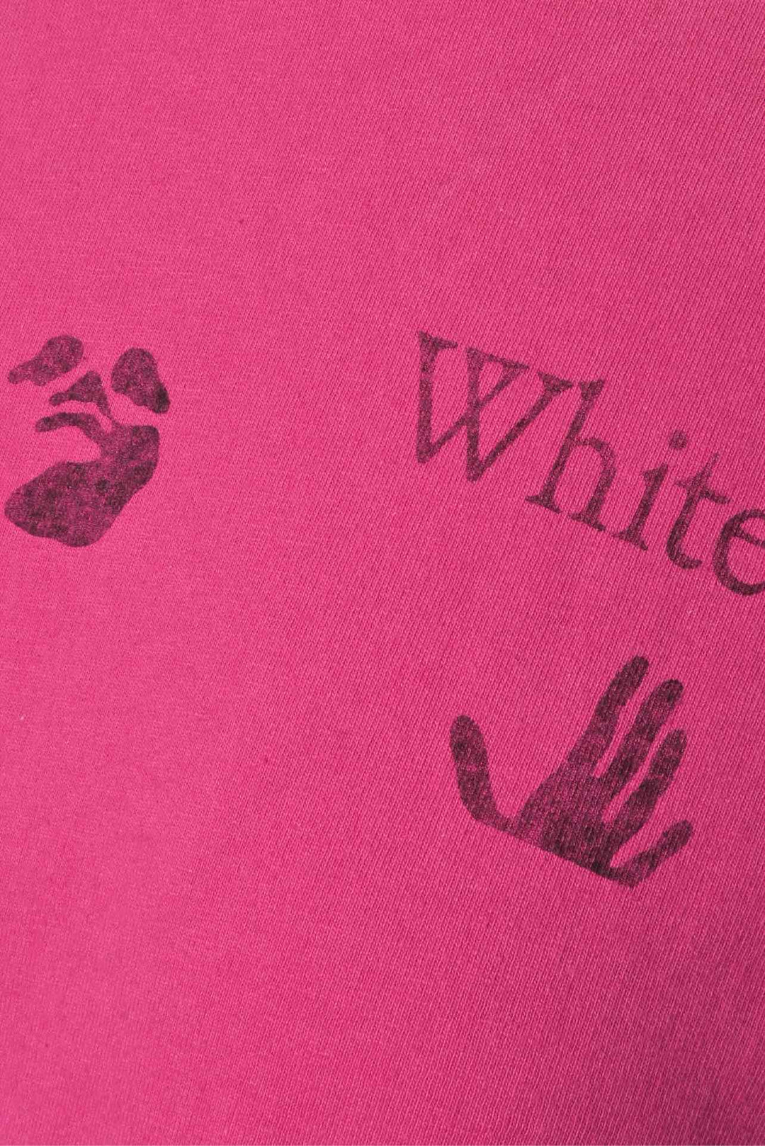 OFF-WHITE Size L/XL Men's Distressed Logo Long Sleeve T-shirt