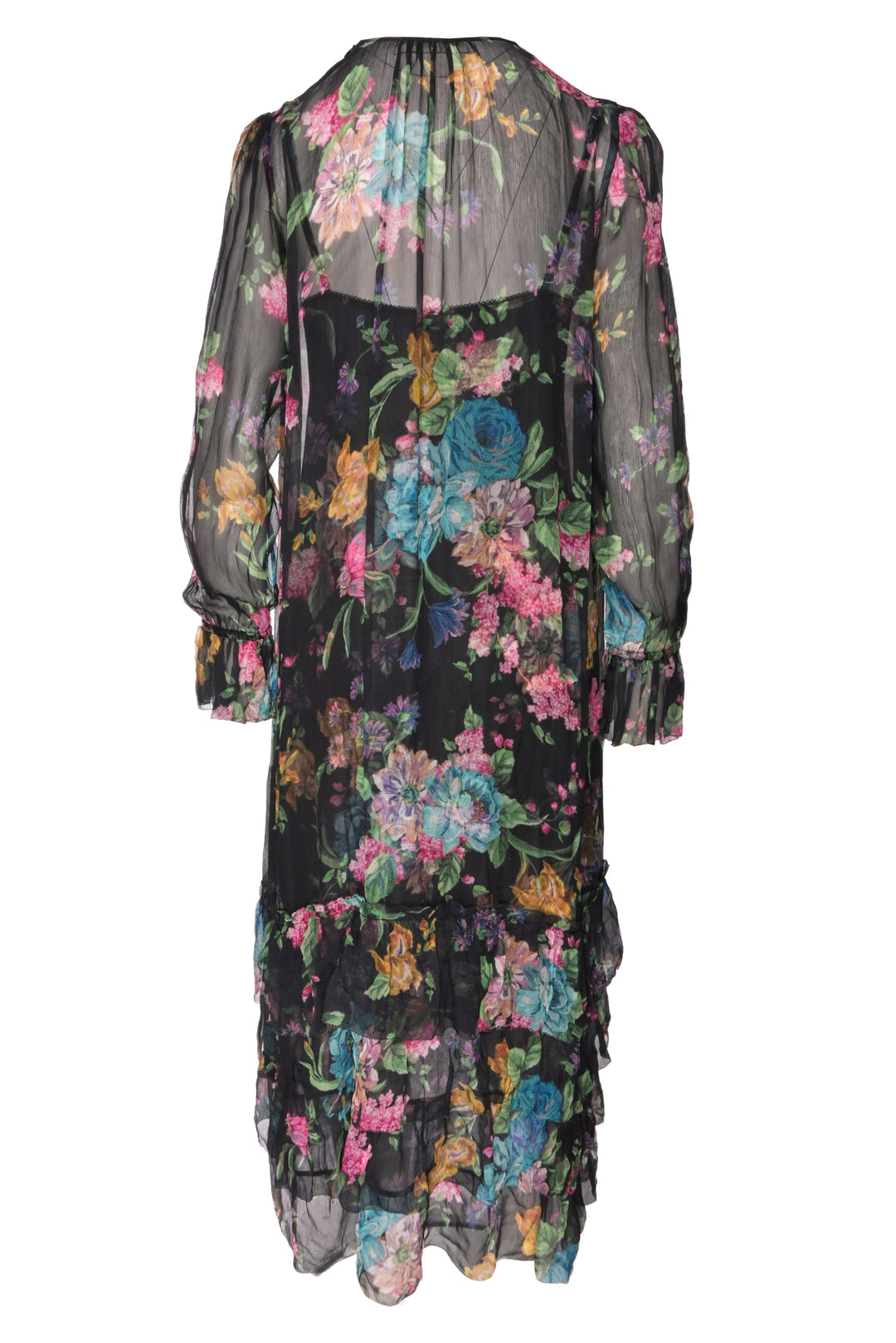 Zimmermann Size 3 Floral Tiered Silk Dress