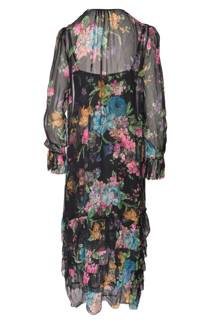 Zimmermann Size 3 Floral Tiered Silk Dress