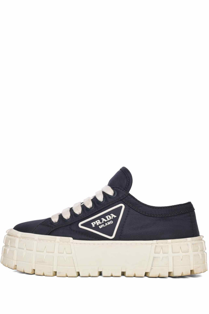 Prada Size 35.5 Double Wheel Nylon Gabardine Platform Sneaker
