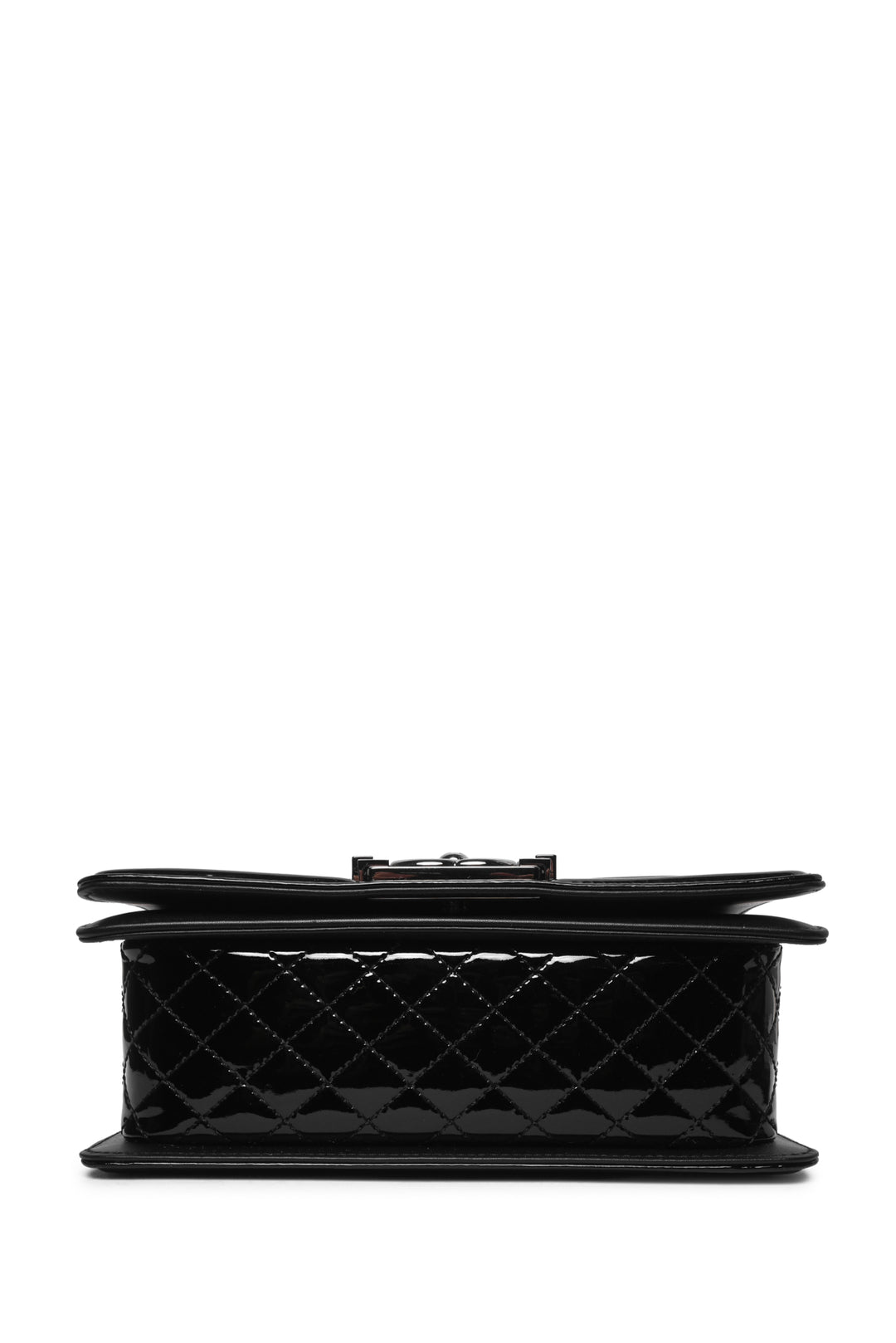 Chanel 2013-2014 Patent Chevron Quilted Small Boy Bag