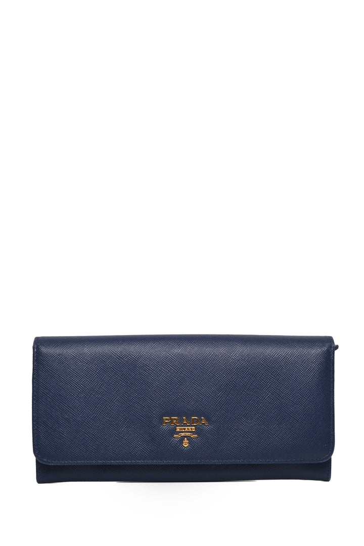 Prada Saffiano Leather Continental Flap Wallet