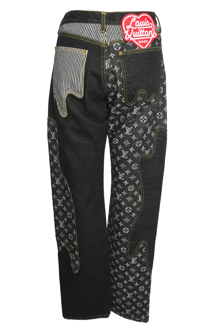 Louis Vuitton x Nigo Size 29 Men's Monogram Crazy Denim Jeans