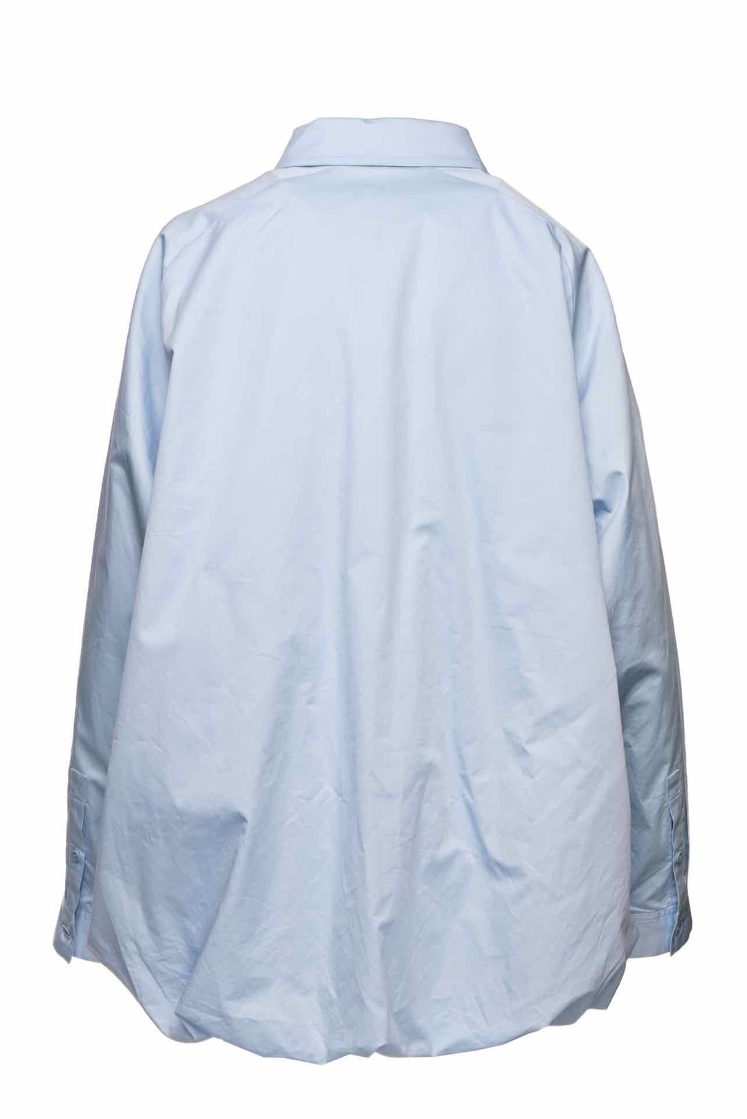 Tibi Size M Eco Poplin Bubble Hem Shirt