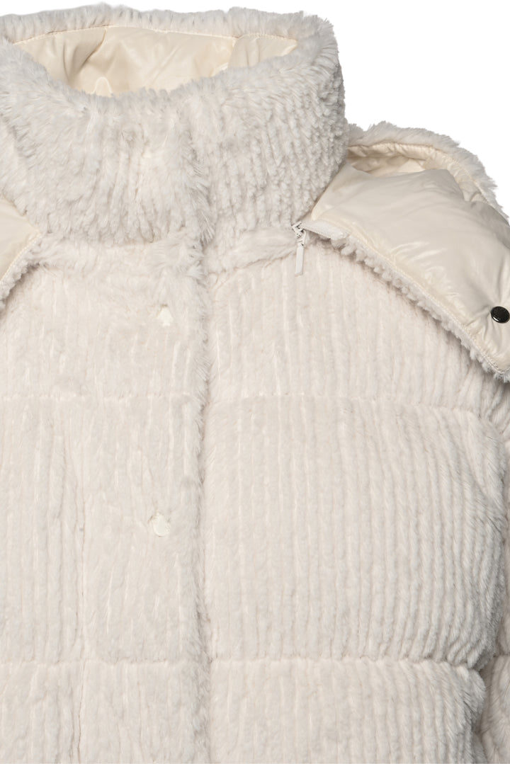 Moncler Size 1 Daos Quilted Fuzzy Corduroy Down Jacket