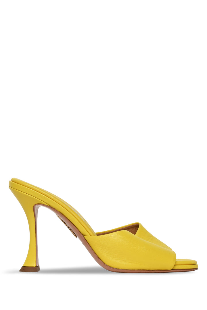 Aquazzura Size 37.5 Violette Leather Mules
