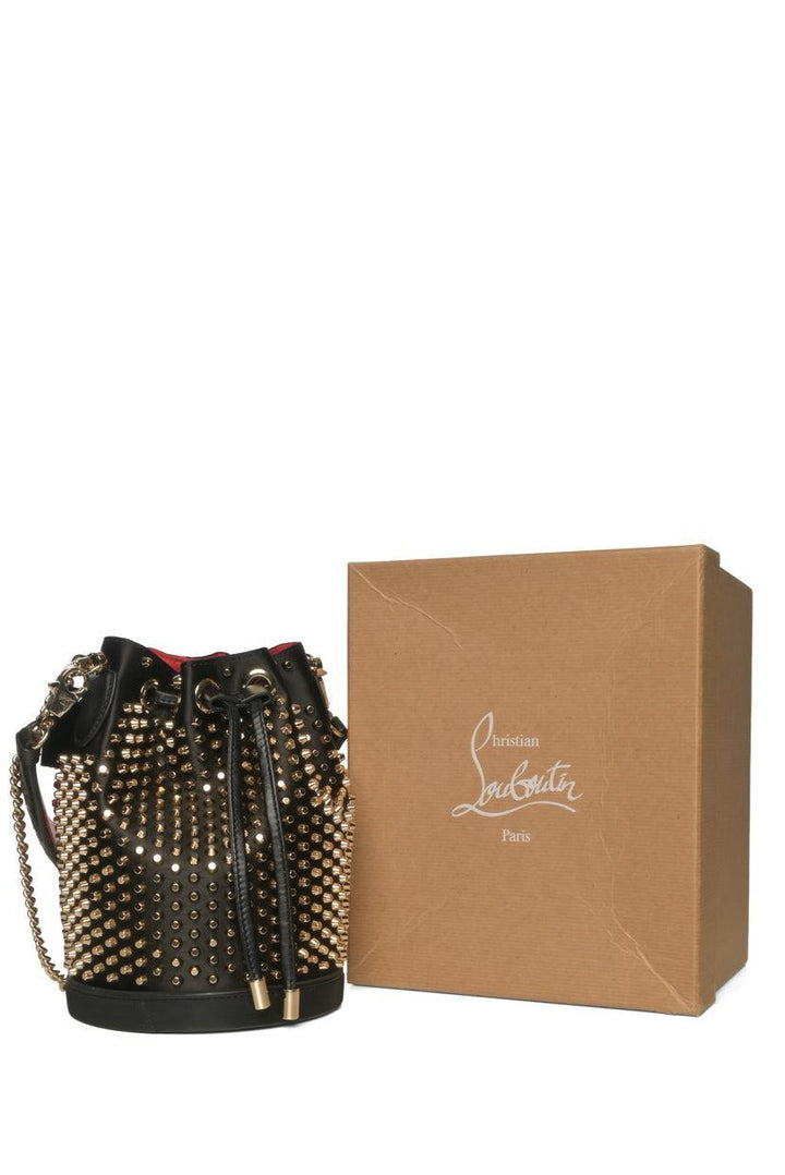 Louboutin Satin Studded Bucket Bag