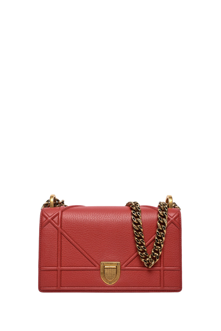 Dior 2017 Cannage Grained Calfskin Leather Small Diorama Flap Shoulder Bag
