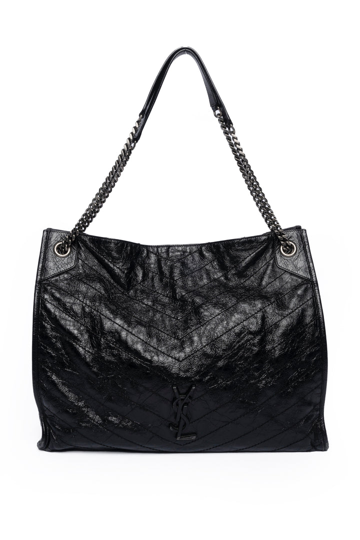 Yves Saint Laurent Crinkled Leather Niki Tote