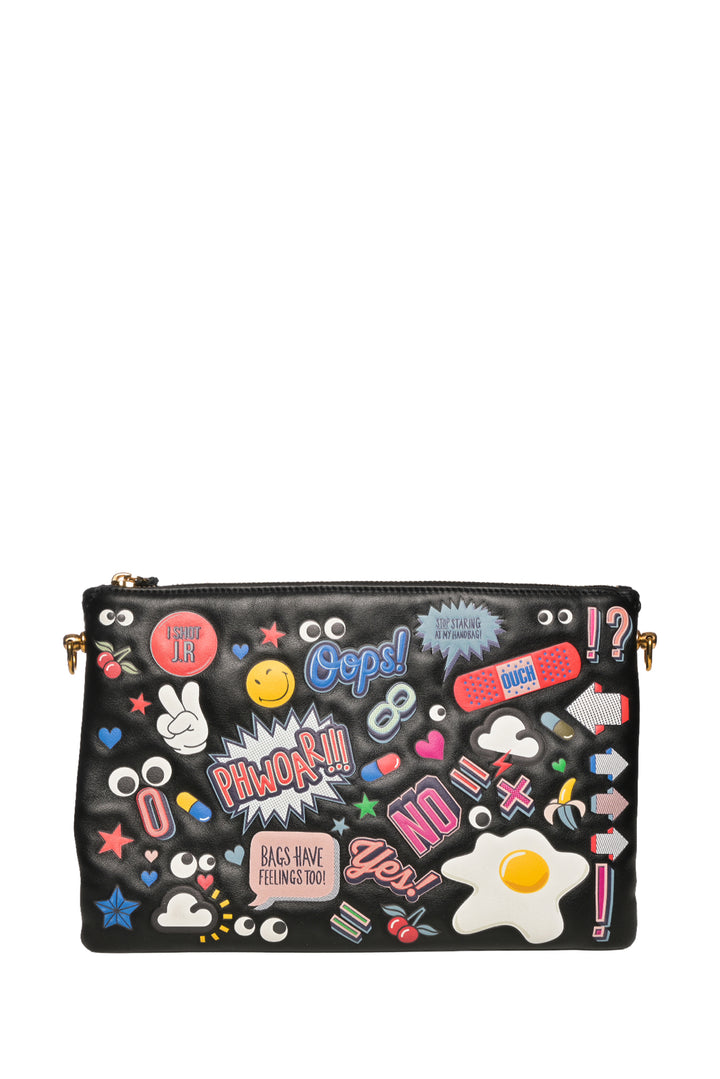Anya Hindmarch Leather Graphic Clutch