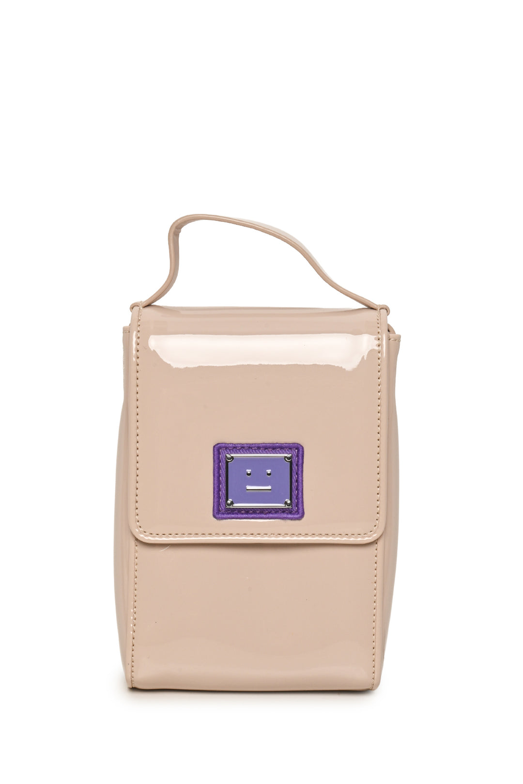 Acne Akki Patent Plaque Face Crossbody Bag